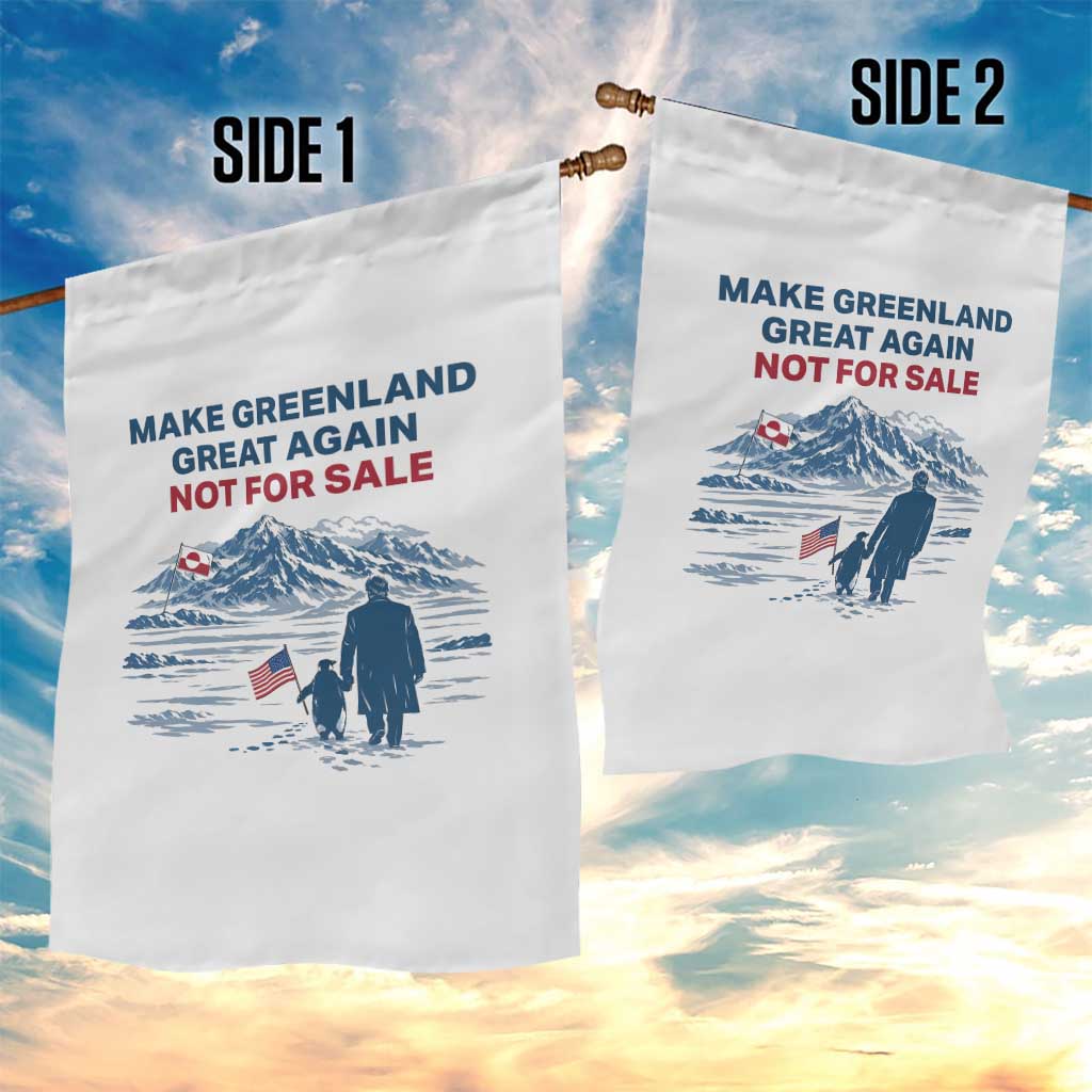 Greenland Is Not for Sale Garden Flag Funny Nihilist Penguin Greenland Political Meme FDT
