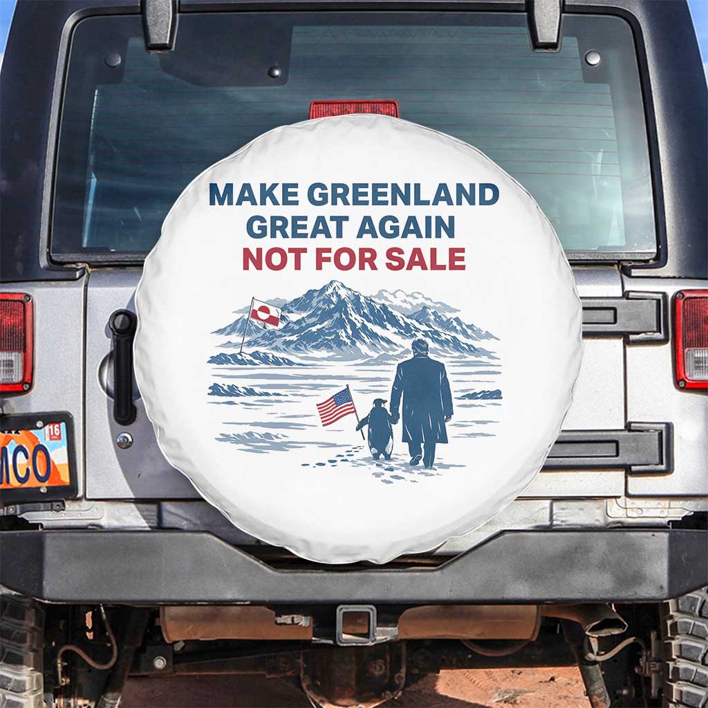 Greenland Is Not for Sale Spare Tire Cover Funny Nihilist Penguin Greenland Political Meme FDT