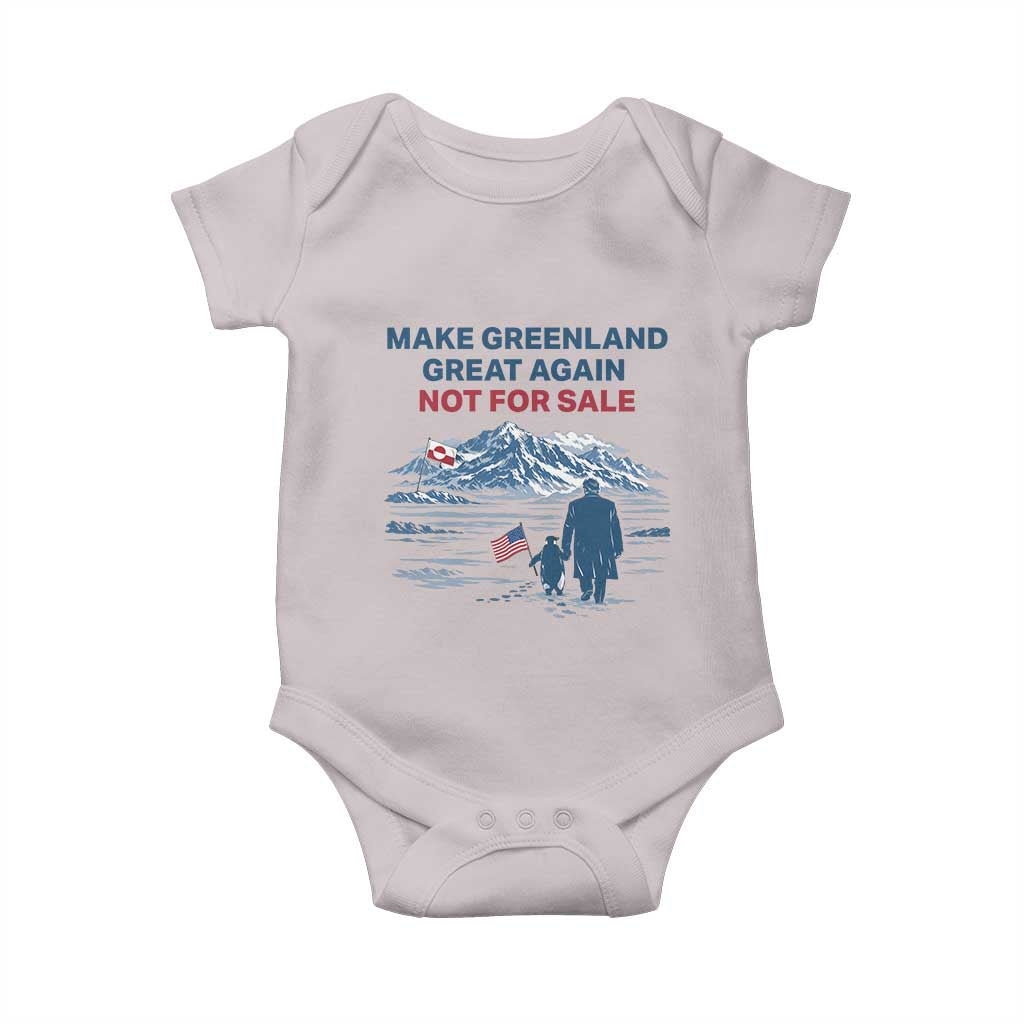 Greenland Is Not for Sale Baby Onesie Funny Nihilist Penguin Greenland Political Meme FDT