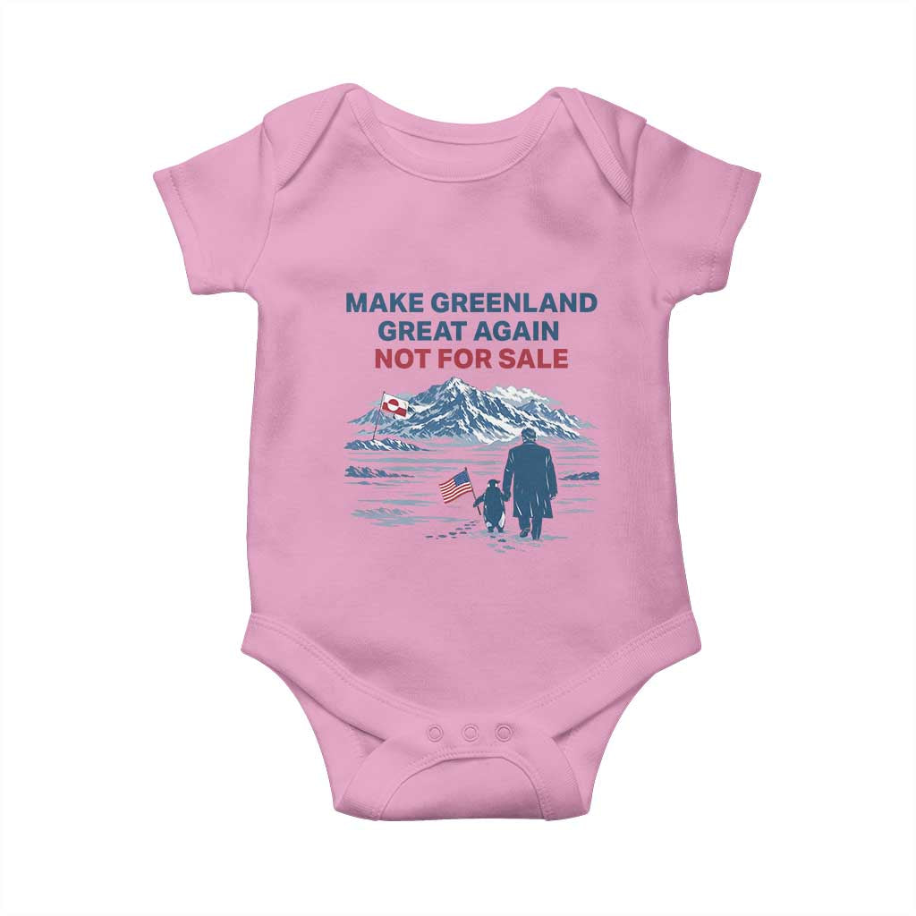 Greenland Is Not for Sale Baby Onesie Funny Nihilist Penguin Greenland Political Meme FDT