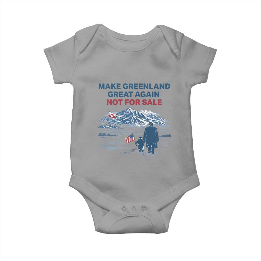 Greenland Is Not for Sale Baby Onesie Funny Nihilist Penguin Greenland Political Meme FDT