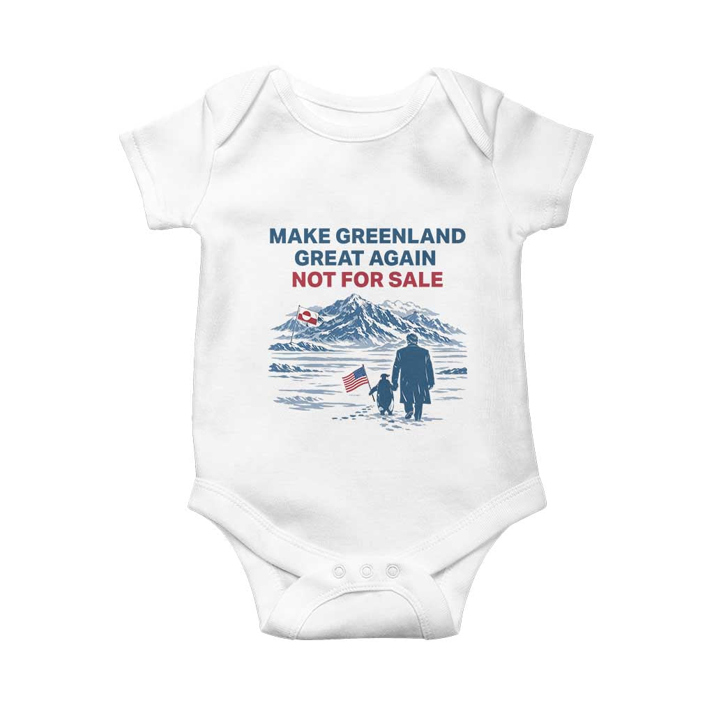 Greenland Is Not for Sale Baby Onesie Funny Nihilist Penguin Greenland Political Meme FDT