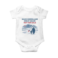 Greenland Is Not for Sale Baby Onesie Funny Nihilist Penguin Greenland Political Meme FDT