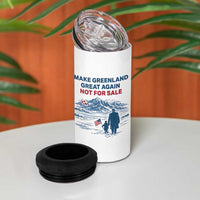 Greenland Is Not for Sale 4 in 1 Can Cooler Tumbler Funny Nihilist Penguin Greenland Political Meme FDT