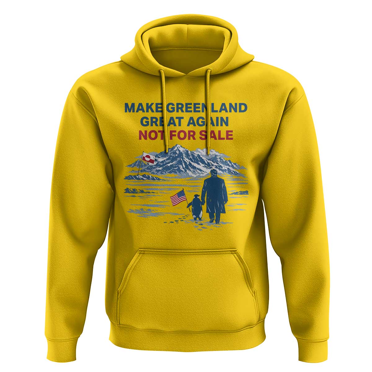 Greenland Is Not for Sale Hoodie Funny Nihilist Penguin Greenland Political Meme FDT