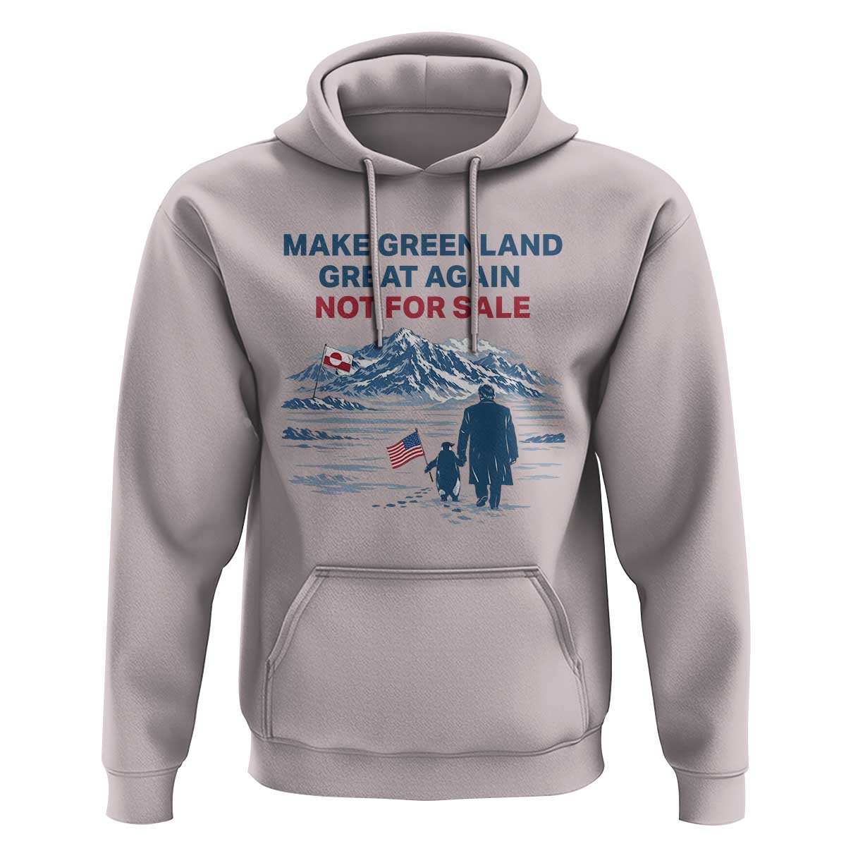 Greenland Is Not for Sale Hoodie Funny Nihilist Penguin Greenland Political Meme FDT
