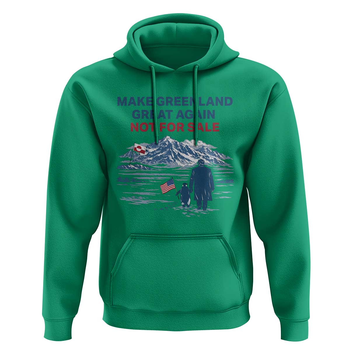 Greenland Is Not for Sale Hoodie Funny Nihilist Penguin Greenland Political Meme FDT