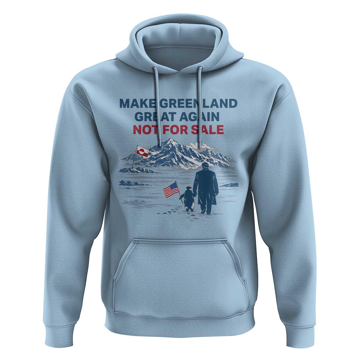 Greenland Is Not for Sale Hoodie Funny Nihilist Penguin Greenland Political Meme FDT