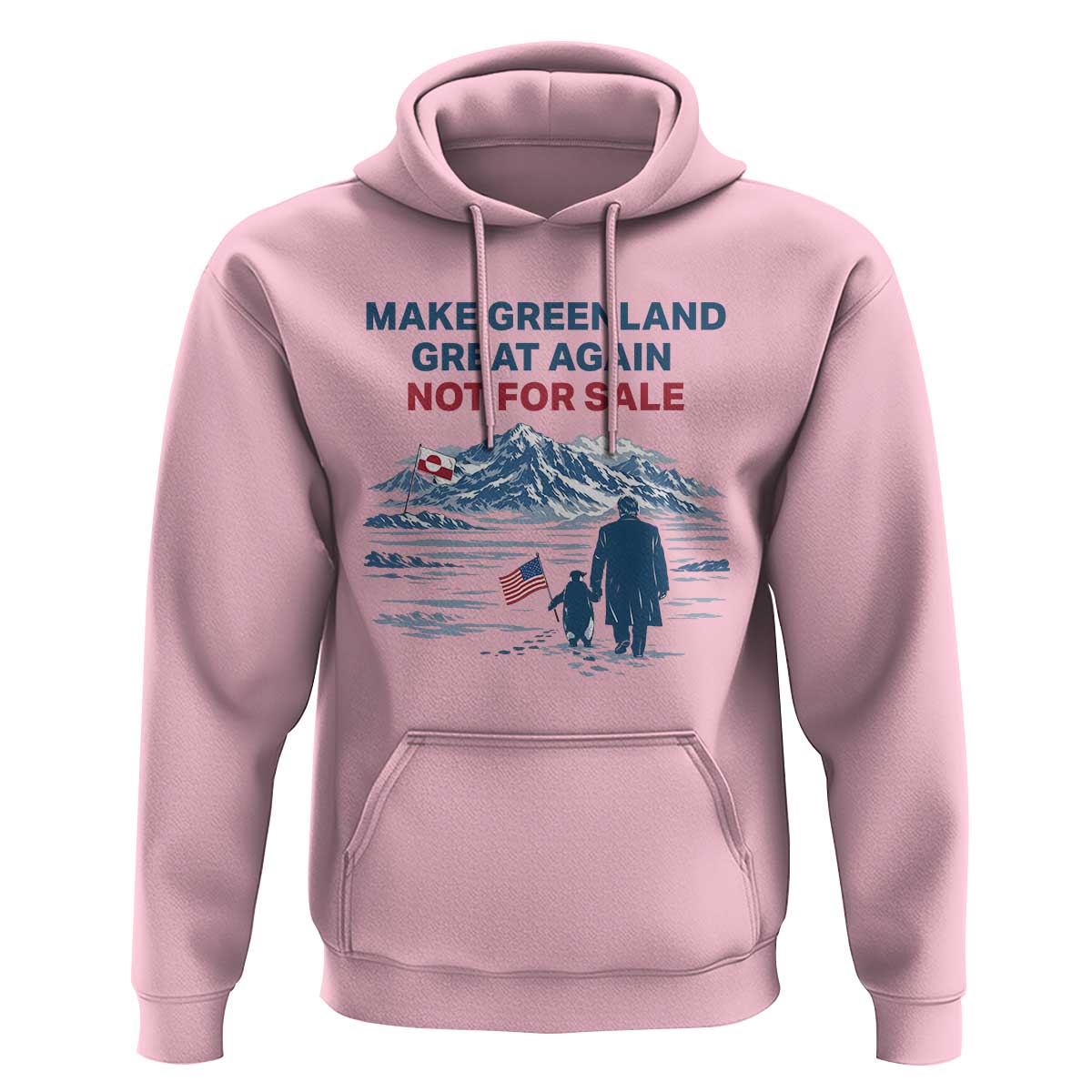 Greenland Is Not for Sale Hoodie Funny Nihilist Penguin Greenland Political Meme FDT