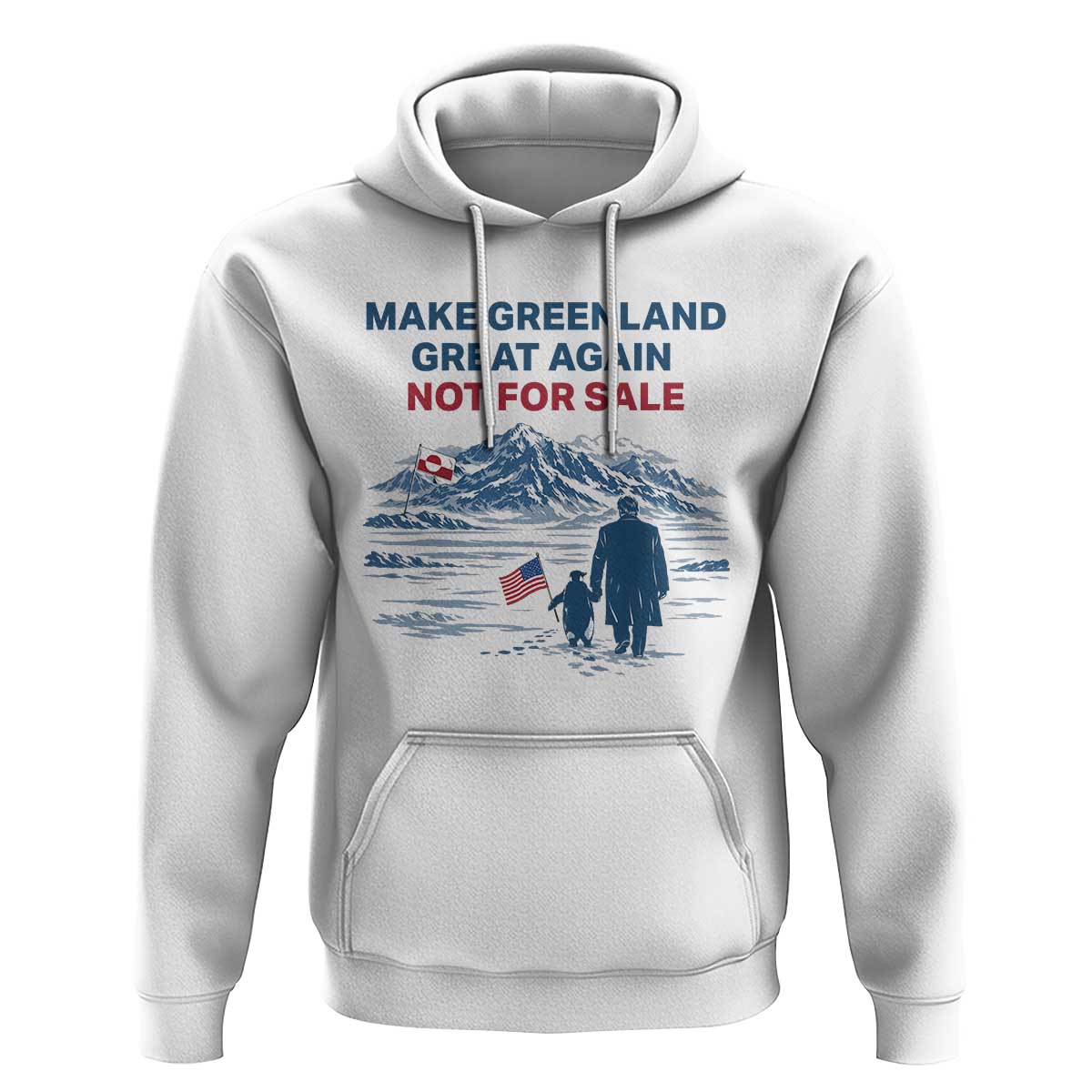 Greenland Is Not for Sale Hoodie Funny Nihilist Penguin Greenland Political Meme FDT