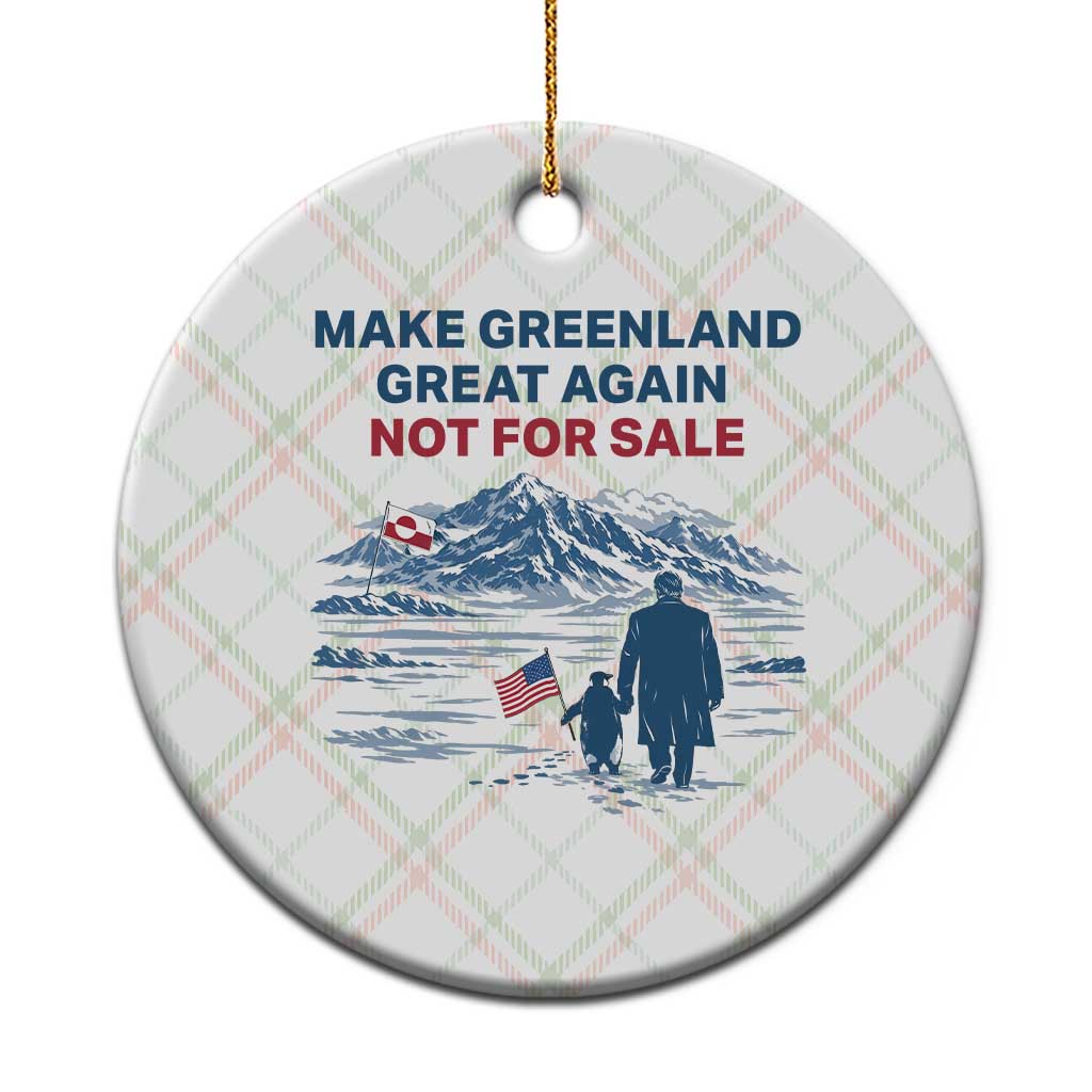 Greenland Is Not for Sale Ceramic Ornament Funny Nihilist Penguin Greenland Political Meme FDT
