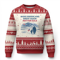 Greenland Is Not for Sale Ugly Christmas Sweater Funny Nihilist Penguin Greenland Political Meme FDT