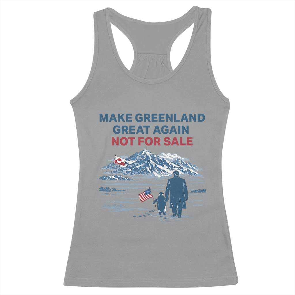 Greenland Is Not for Sale Racerback Tank Top Funny Nihilist Penguin Greenland Political Meme FDT