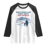 Greenland Is Not for Sale Raglan Shirt Funny Nihilist Penguin Greenland Political Meme FDT