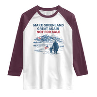 Greenland Is Not for Sale Raglan Shirt Funny Nihilist Penguin Greenland Political Meme FDT