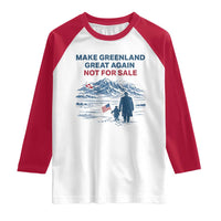 Greenland Is Not for Sale Raglan Shirt Funny Nihilist Penguin Greenland Political Meme FDT