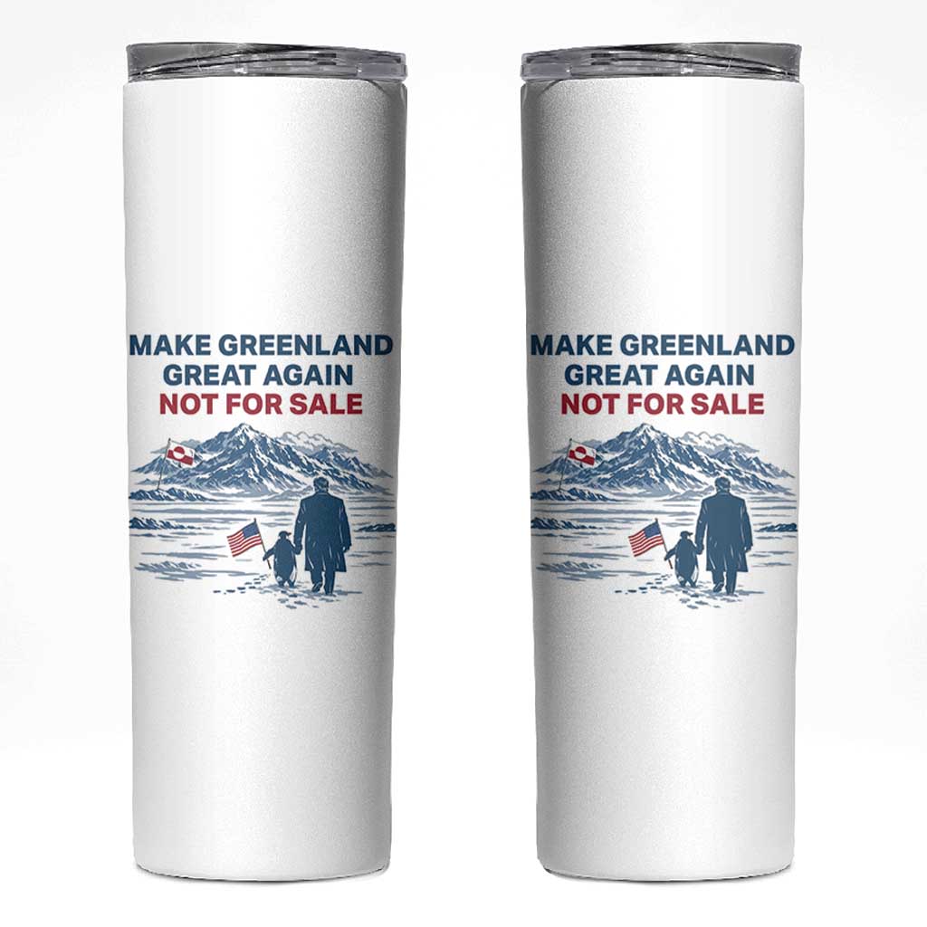 Greenland Is Not for Sale Skinny Tumbler Funny Nihilist Penguin Greenland Political Meme FDT