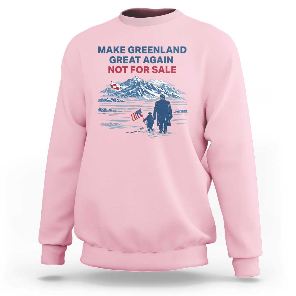 Greenland Is Not for Sale Sweatshirt Funny Nihilist Penguin Greenland Political Meme FDT