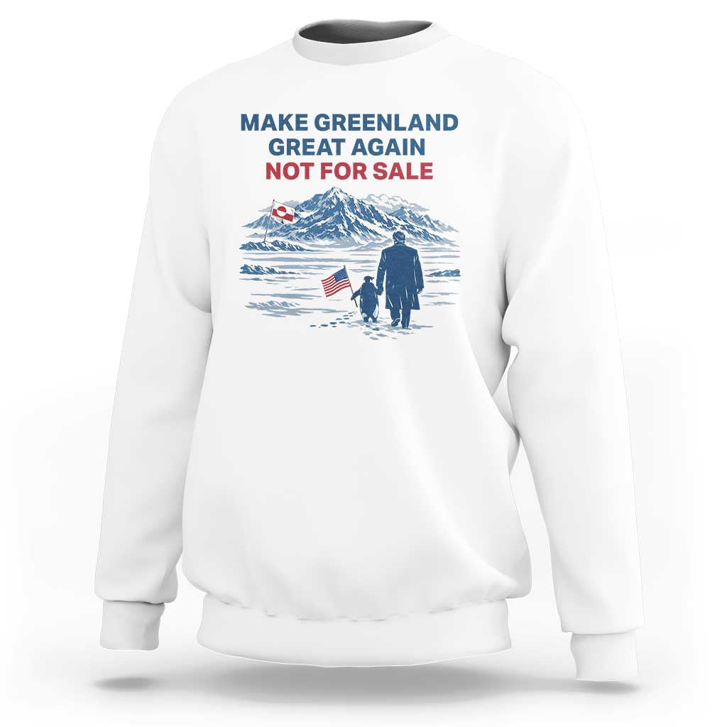 Greenland Is Not for Sale Sweatshirt Funny Nihilist Penguin Greenland Political Meme FDT