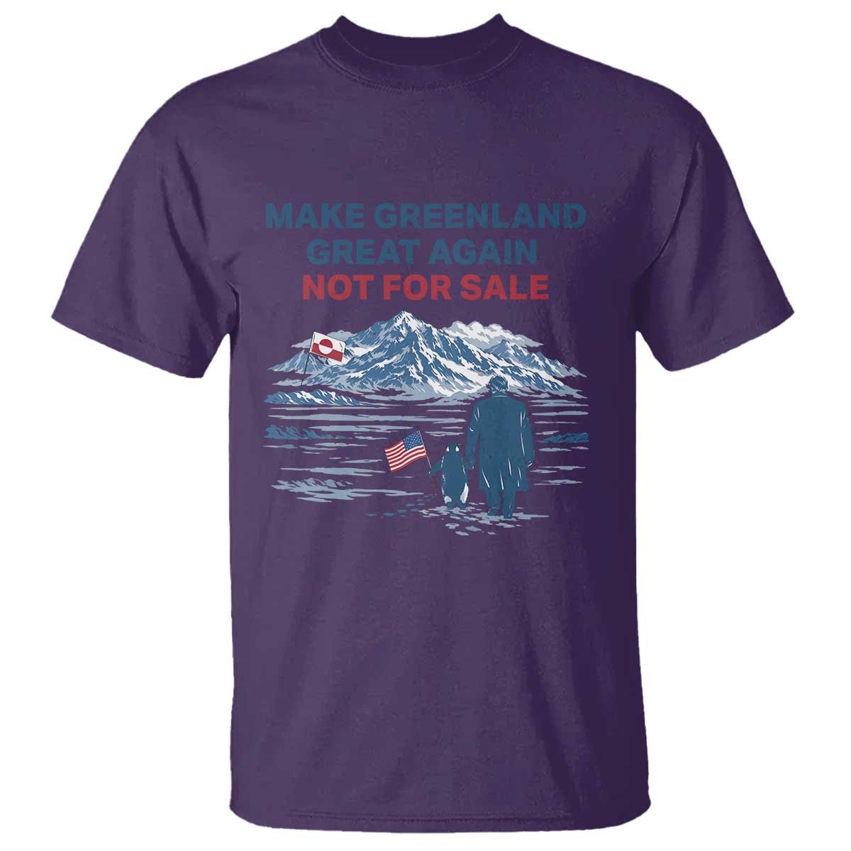 Greenland Is Not for Sale T Shirt Funny Nihilist Penguin Greenland Political Meme FDT