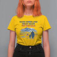Greenland Is Not for Sale T Shirt For Women Funny Nihilist Penguin Greenland Political Meme FDT