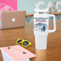 Greenland Is Not for Sale Tumbler With Handle Funny Nihilist Penguin Greenland Political Meme FDT