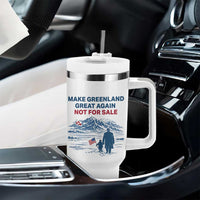 Greenland Is Not for Sale Tumbler With Handle Funny Nihilist Penguin Greenland Political Meme FDT