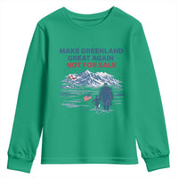 Greenland Is Not for Sale Youth Sweatshirt Funny Nihilist Penguin Greenland Political Meme FDT