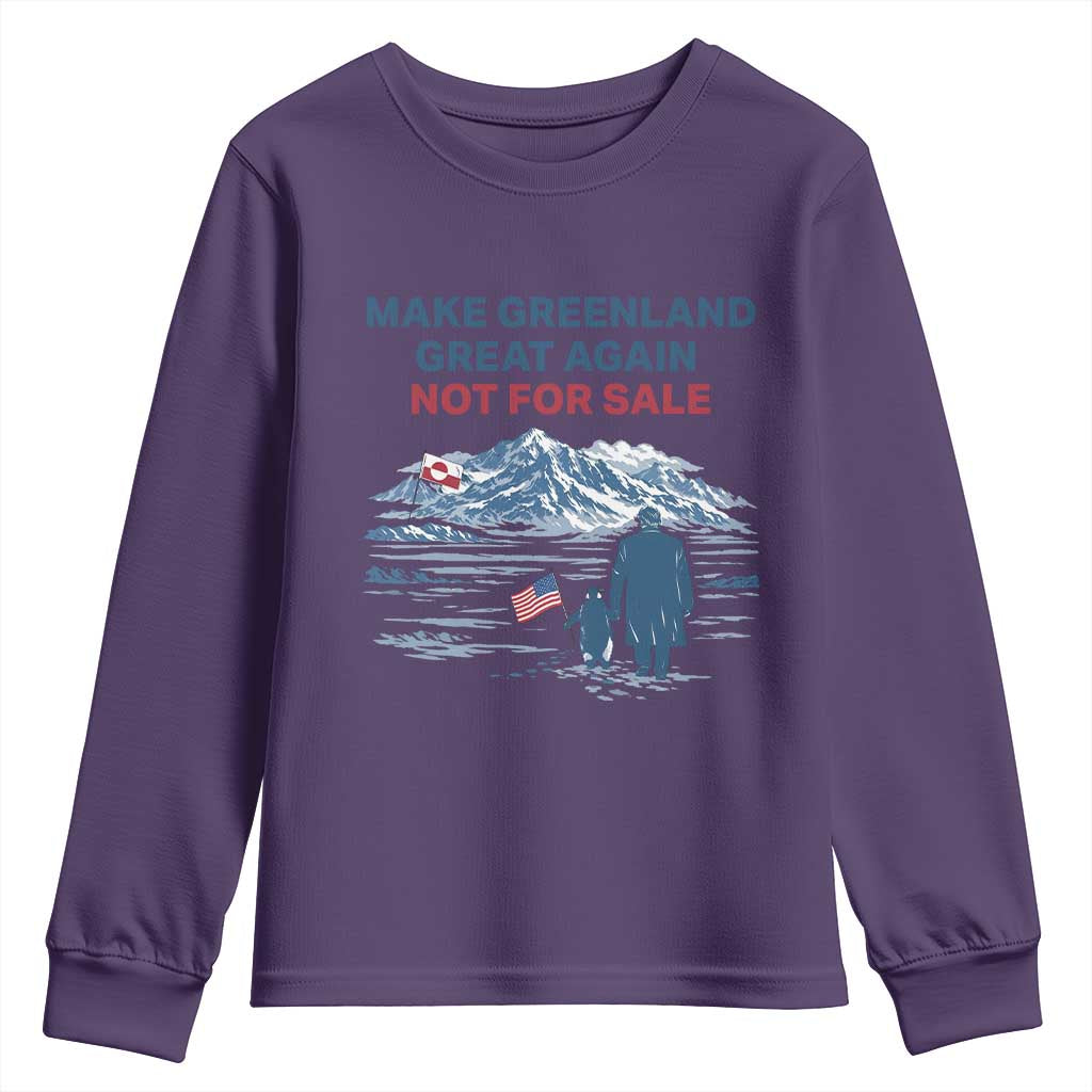 Greenland Is Not for Sale Youth Sweatshirt Funny Nihilist Penguin Greenland Political Meme FDT