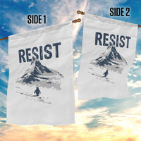 Funny Penguin Protest Garden Flag Resist Penguin Mountain Hiking Meme