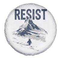 Funny Penguin Protest Spare Tire Cover Resist Penguin Mountain Hiking Meme