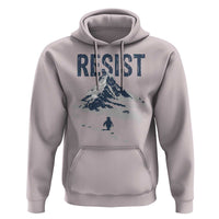 Funny Penguin Protest Hoodie Resist Penguin Mountain Hiking Meme