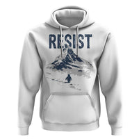 Funny Penguin Protest Hoodie Resist Penguin Mountain Hiking Meme