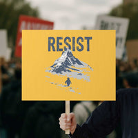 Funny Penguin Protest Protest Sign Resist Penguin Mountain Hiking Meme