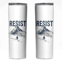 Funny Penguin Protest Skinny Tumbler Resist Penguin Mountain Hiking Meme