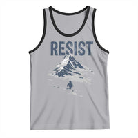 Funny Penguin Protest Tank Top Resist Penguin Mountain Hiking Meme