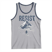 Funny Penguin Protest Tank Top Resist Penguin Mountain Hiking Meme