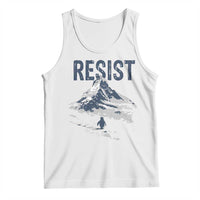 Funny Penguin Protest Tank Top Resist Penguin Mountain Hiking Meme