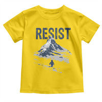 Funny Penguin Protest Toddler T Shirt Resist Penguin Mountain Hiking Meme