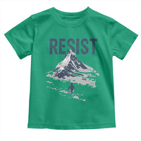 Funny Penguin Protest Toddler T Shirt Resist Penguin Mountain Hiking Meme