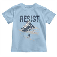 Funny Penguin Protest Toddler T Shirt Resist Penguin Mountain Hiking Meme