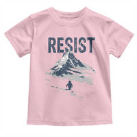 Funny Penguin Protest Toddler T Shirt Resist Penguin Mountain Hiking Meme