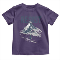 Funny Penguin Protest Toddler T Shirt Resist Penguin Mountain Hiking Meme