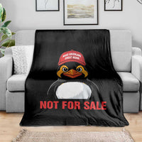 Greenland Is Not for Sale Throw Blanket Funny Nihilist Penguin FDT Political Meme