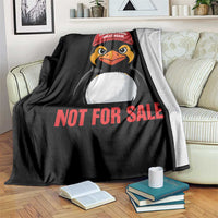 Greenland Is Not for Sale Throw Blanket Funny Nihilist Penguin FDT Political Meme