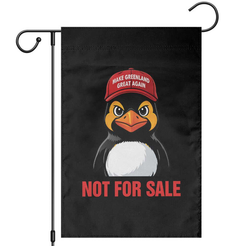 Greenland Is Not for Sale Garden Flag Funny Nihilist Penguin FDT Political Meme
