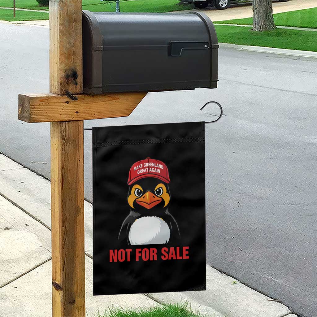 Greenland Is Not for Sale Garden Flag Funny Nihilist Penguin FDT Political Meme