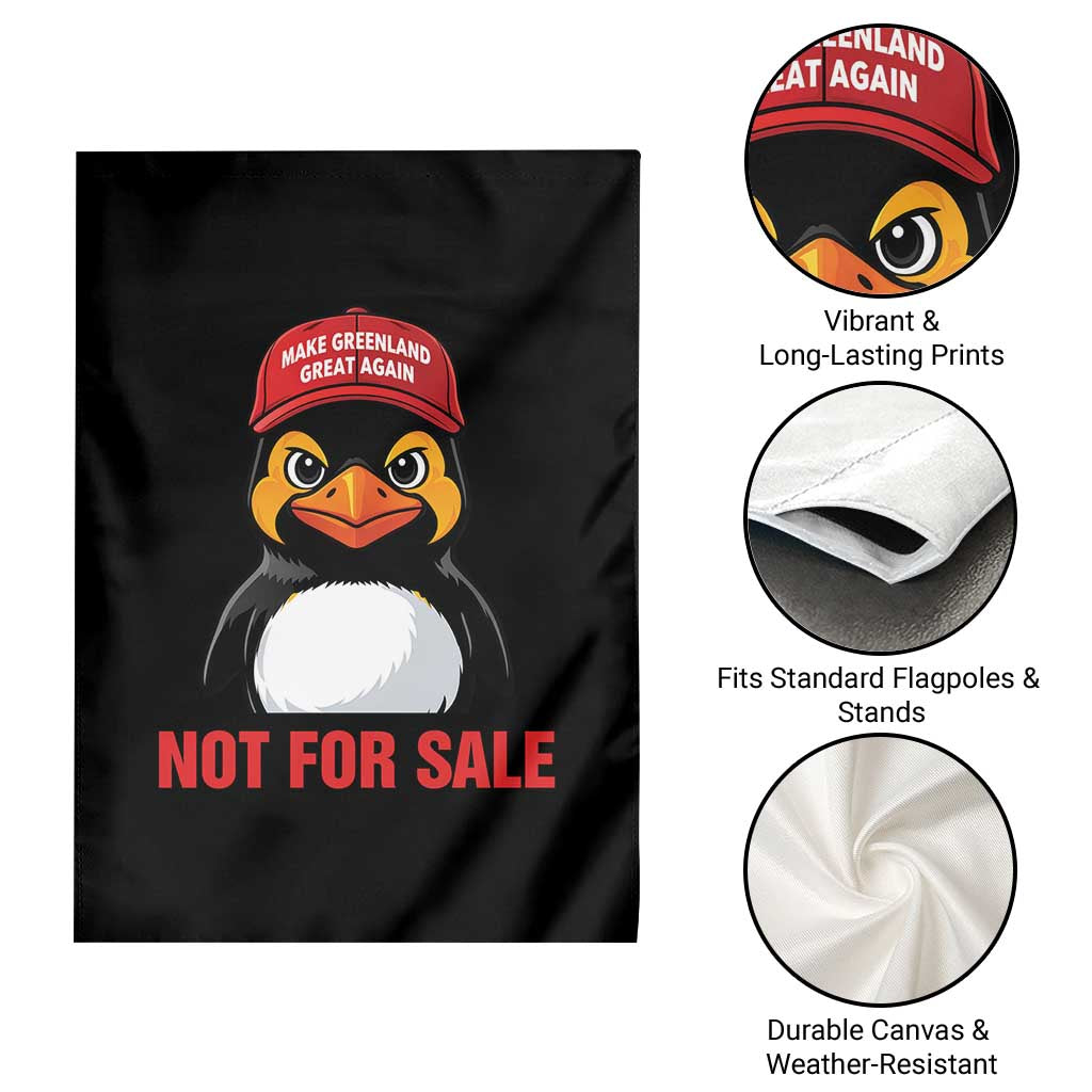 Greenland Is Not for Sale Garden Flag Funny Nihilist Penguin FDT Political Meme