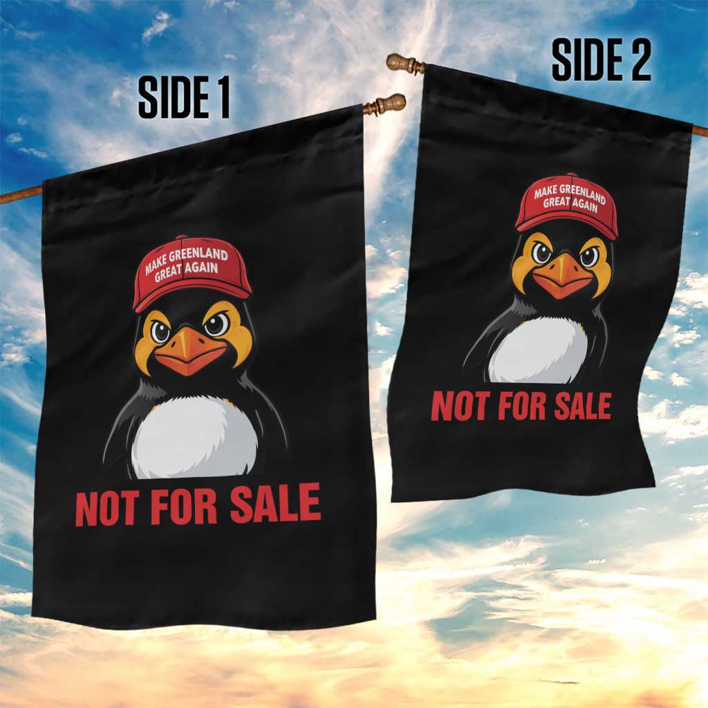 Greenland Is Not for Sale Garden Flag Funny Nihilist Penguin FDT Political Meme