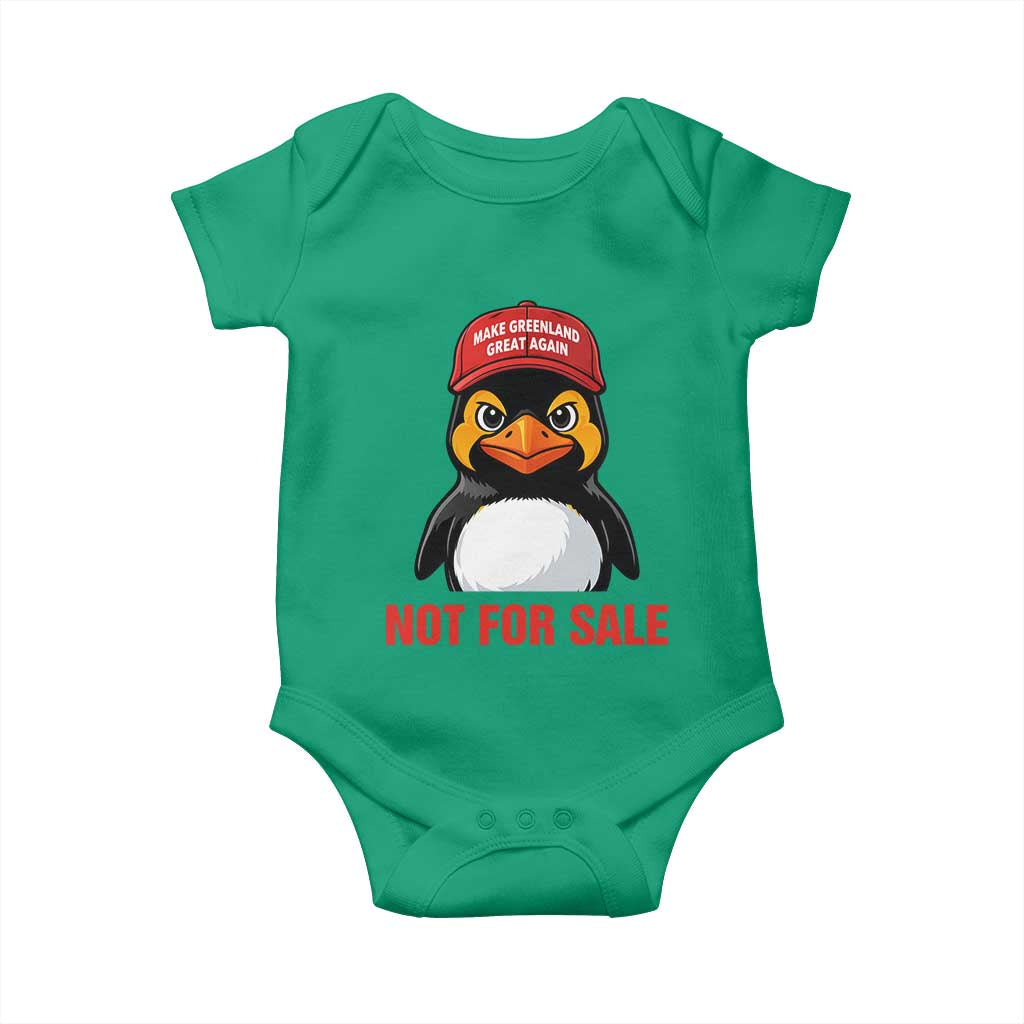 Greenland Is Not for Sale Baby Onesie Funny Nihilist Penguin FDT Political Meme